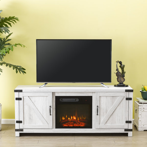 Gracie Oaks Eakly TV Stand for TVs up to 65" with Electric Fireplace